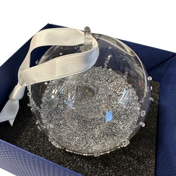 Swarovski Crystal 2015 Christmas Ball Ornament 513582 Angel Complete With Box - Picture 2 of 5